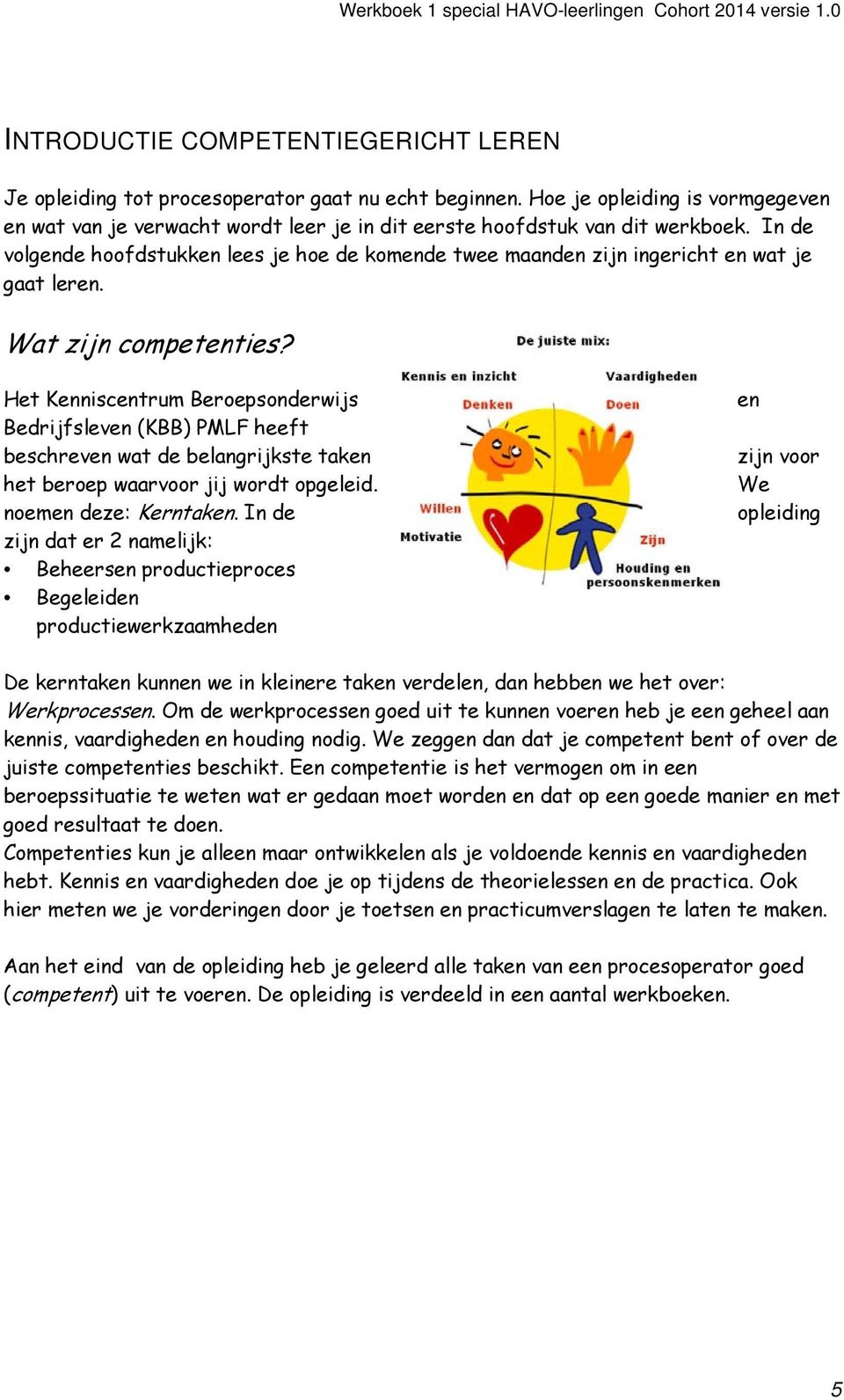 In de volgende hoofdstukken lees je hoe de komende twee maanden zijn ingericht en wat je gaat leren. Wat zijn competenties?