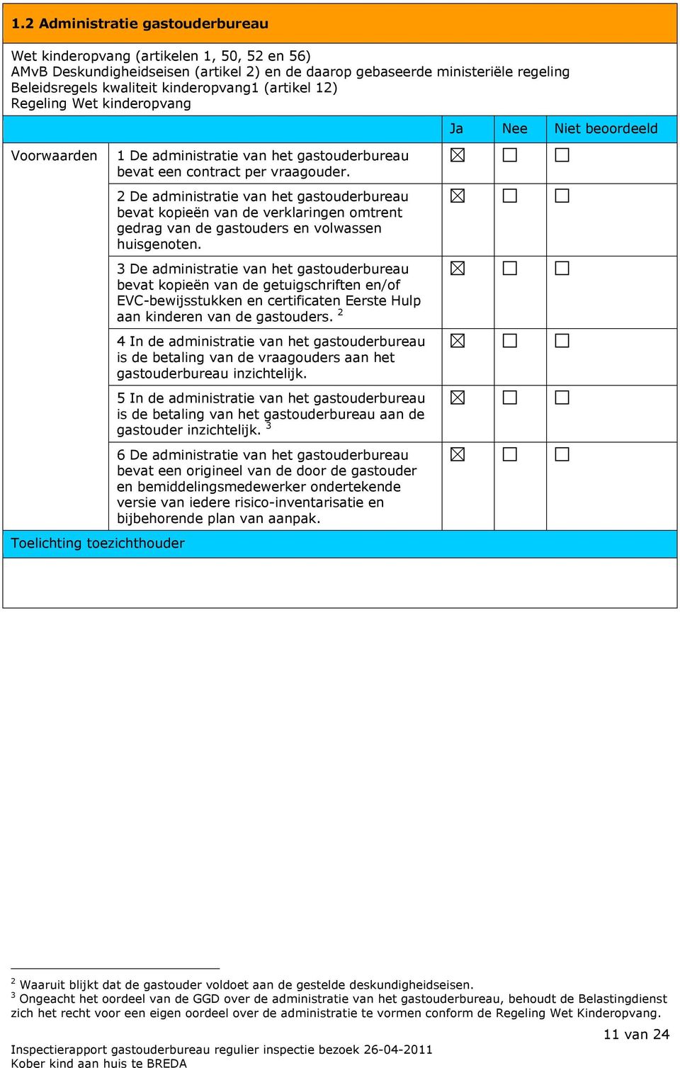 2 De administratie van het gastouderbureau bevat kopieën van de verklaringen omtrent gedrag van de gastouders en volwassen huisgenoten.