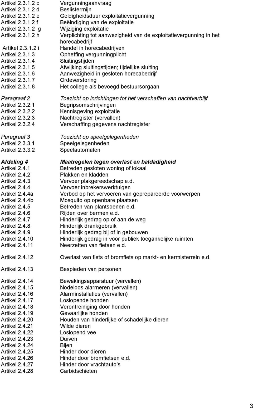 4.4b Artikel 2.4.5 Artikel 2.4.6 Artikel 2.4.7 Artikel 2.4.8 Artikel 2.4.9 Artikel 2.4.10 Artikel 2.4.11 Artikel 2.4.12 Artikel 2.4.13 Artikel 2.4.14 Artikel 2.4.15 Artikel 2.4.16 Artikel 2.4.17 Artikel 2.