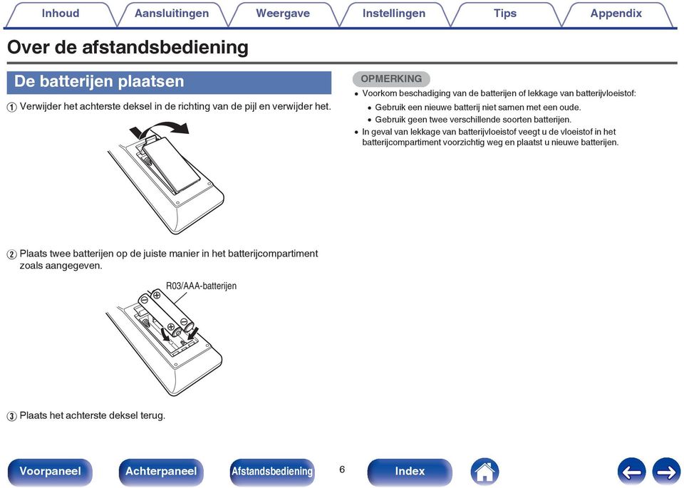 0 Gebruik geen twee verschillende soorten batterijen.