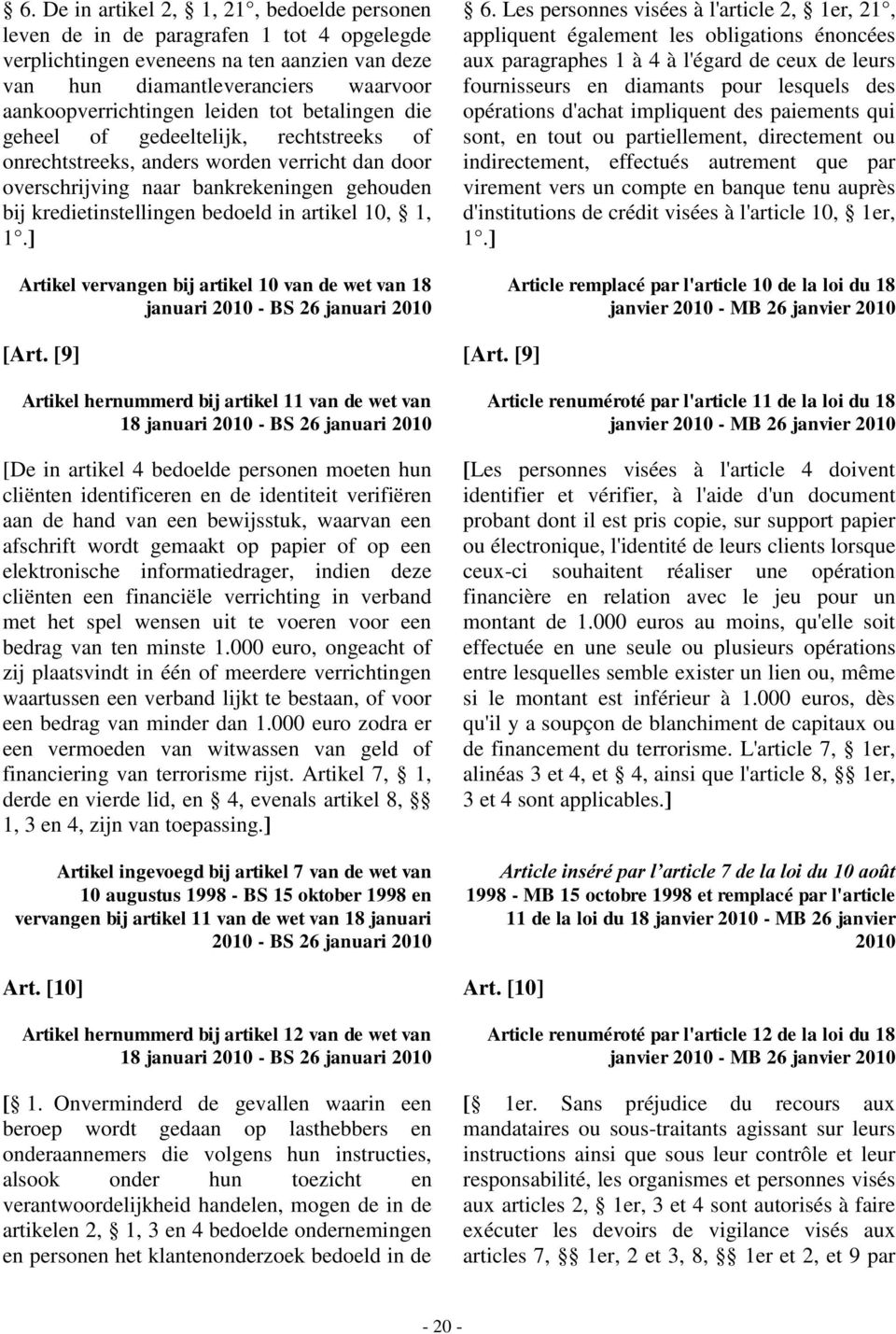 artikel 10, 1, 1.] Artikel vervangen bij artikel 10 van de wet van 18 6.