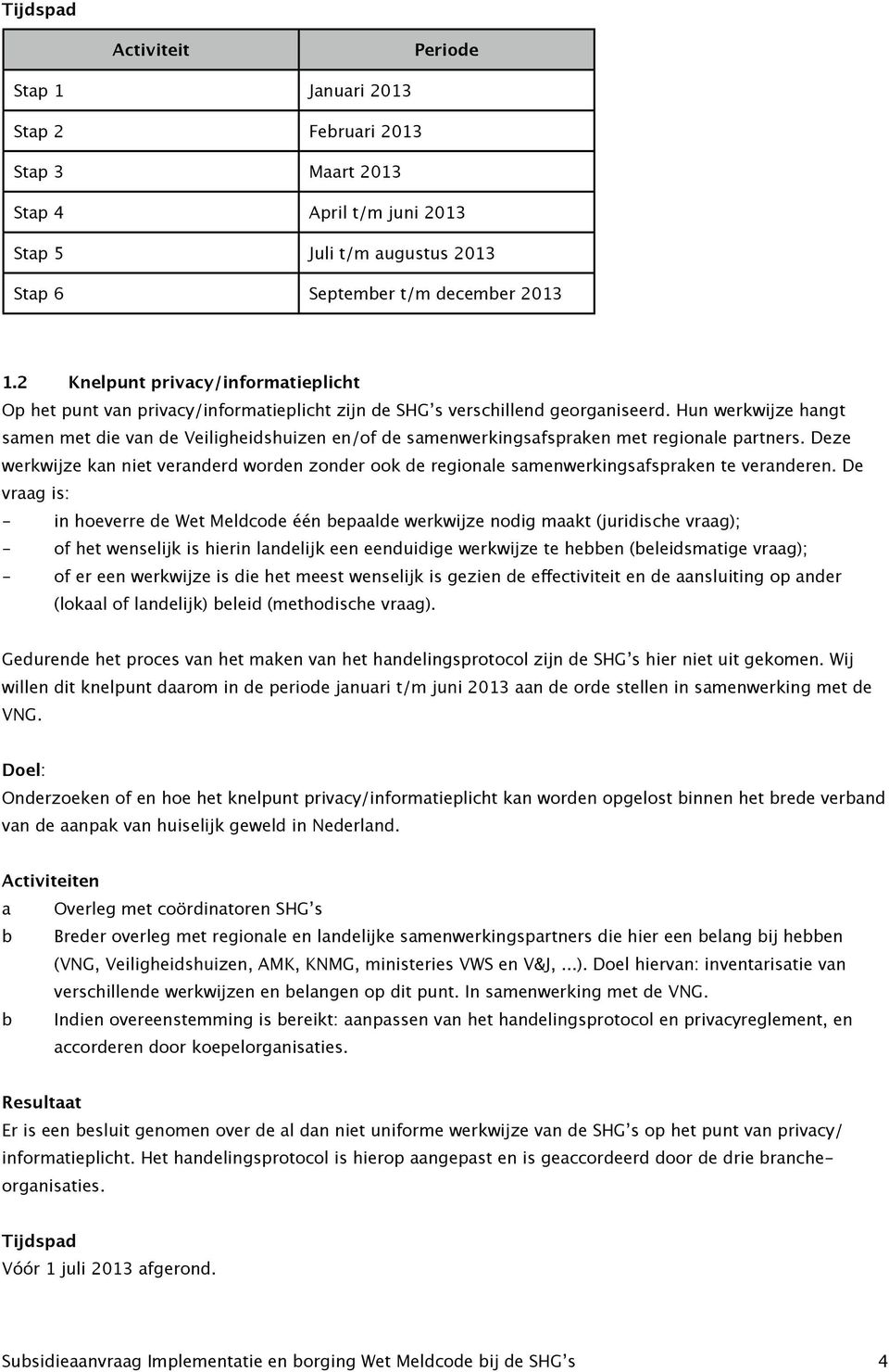 Hun werkwijze hangt samen met die van de Veiligheidshuizen en/of de samenwerkingsafspraken met regionale partners.