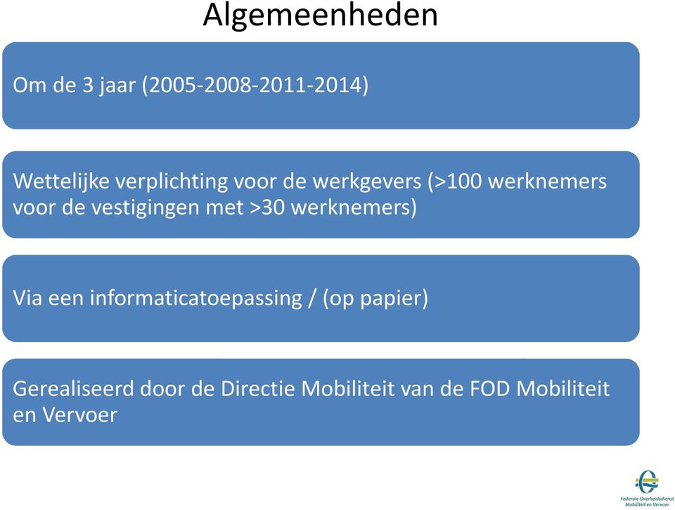 vestigingen met >30 werknemers) Via een informaticatoepassing/