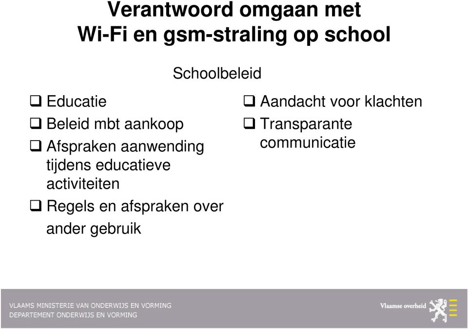 activiteiten Regels en afspraken over ander