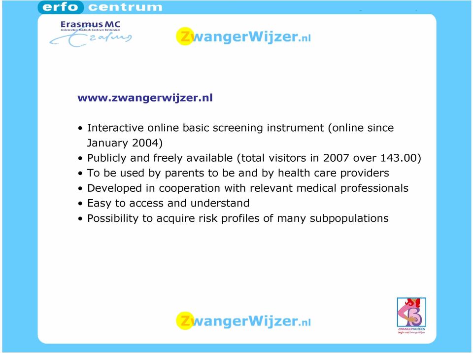 freely available (total visitors in 2007 over 143.