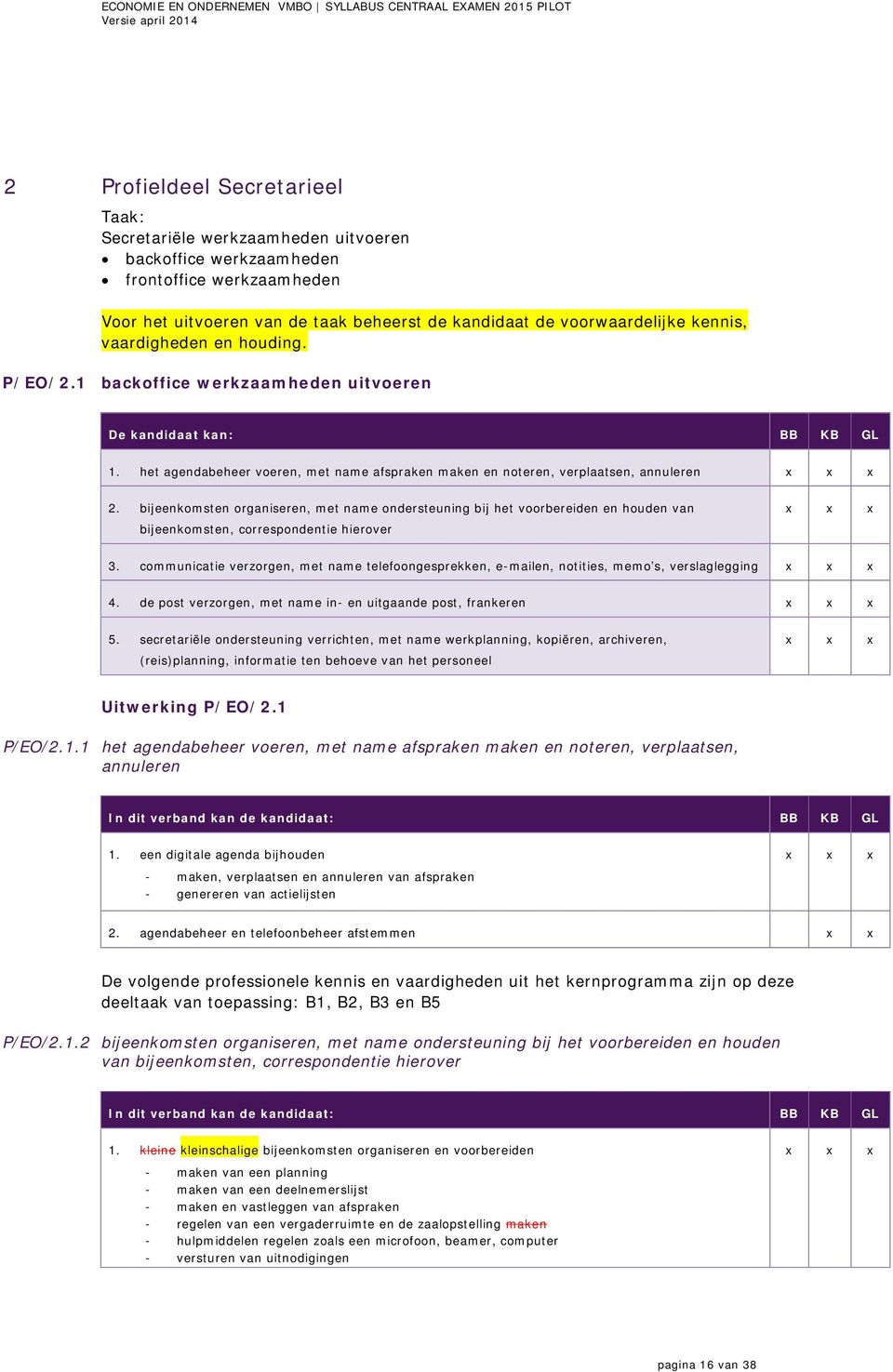 bijeenkomsten organiseren, met name ondersteuning bij het voorbereiden en houden van bijeenkomsten, correspondentie hierover 3.