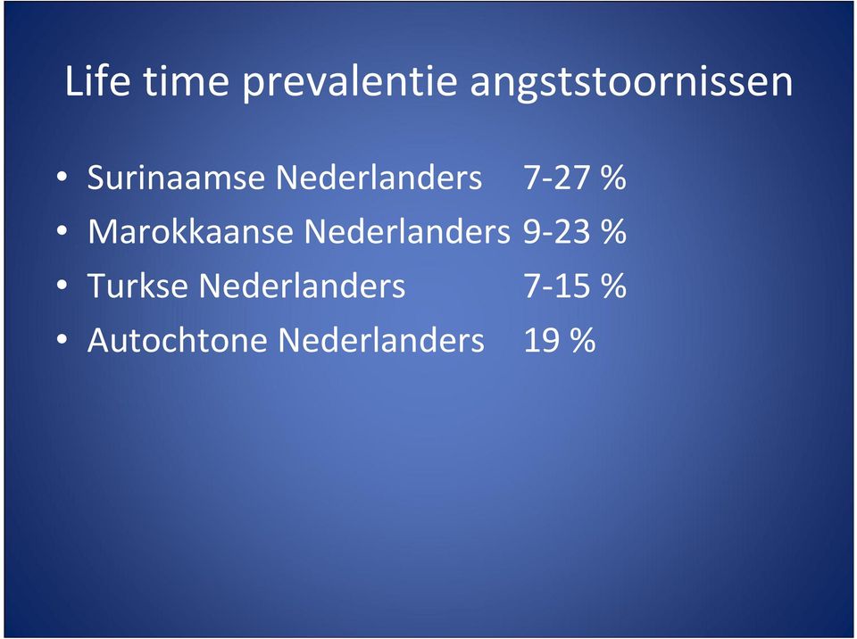 Marokkaanse Nederlanders 9-23 % Turkse