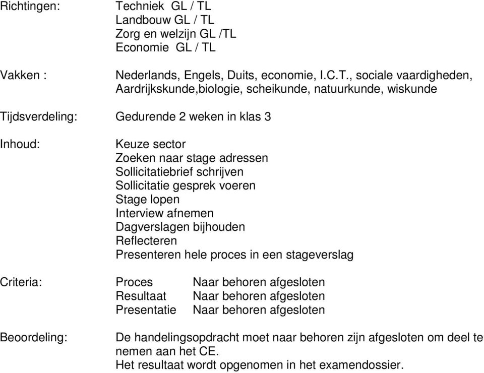 Landbouw GL / TL