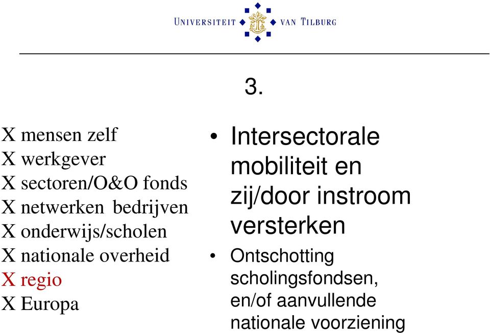 Europa Intersectorale mobiliteit en zij/door instroom versterken