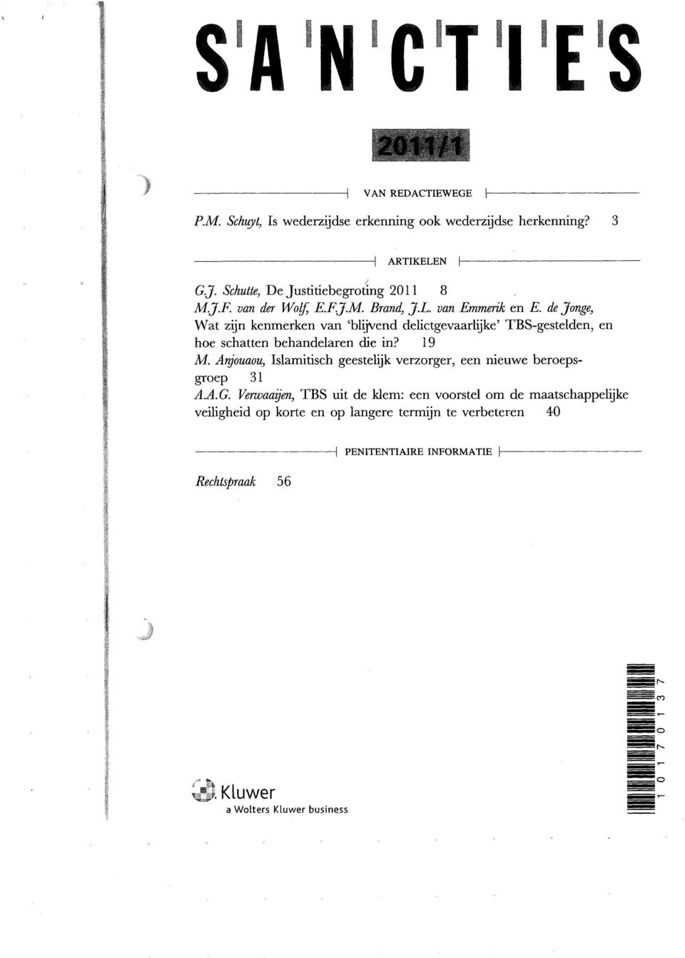 19 M. Anjouaou, Islamitisch geestelijk verzorger, een nieuwe beroepsgroep 31 AA.G.