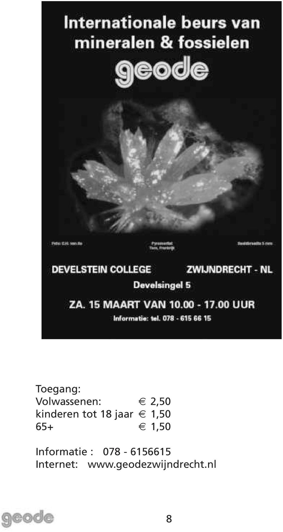 1,50 Informatie : 078-6156615