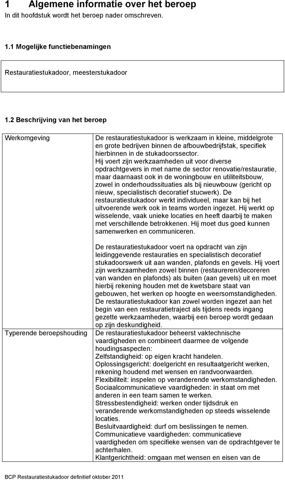 de stukadoorssector.