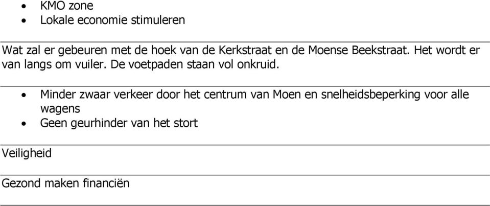 De voetpaden staan vol onkruid.