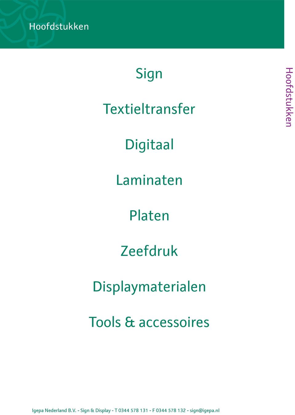 Displaymaterialen Tools & accessoires Igepa