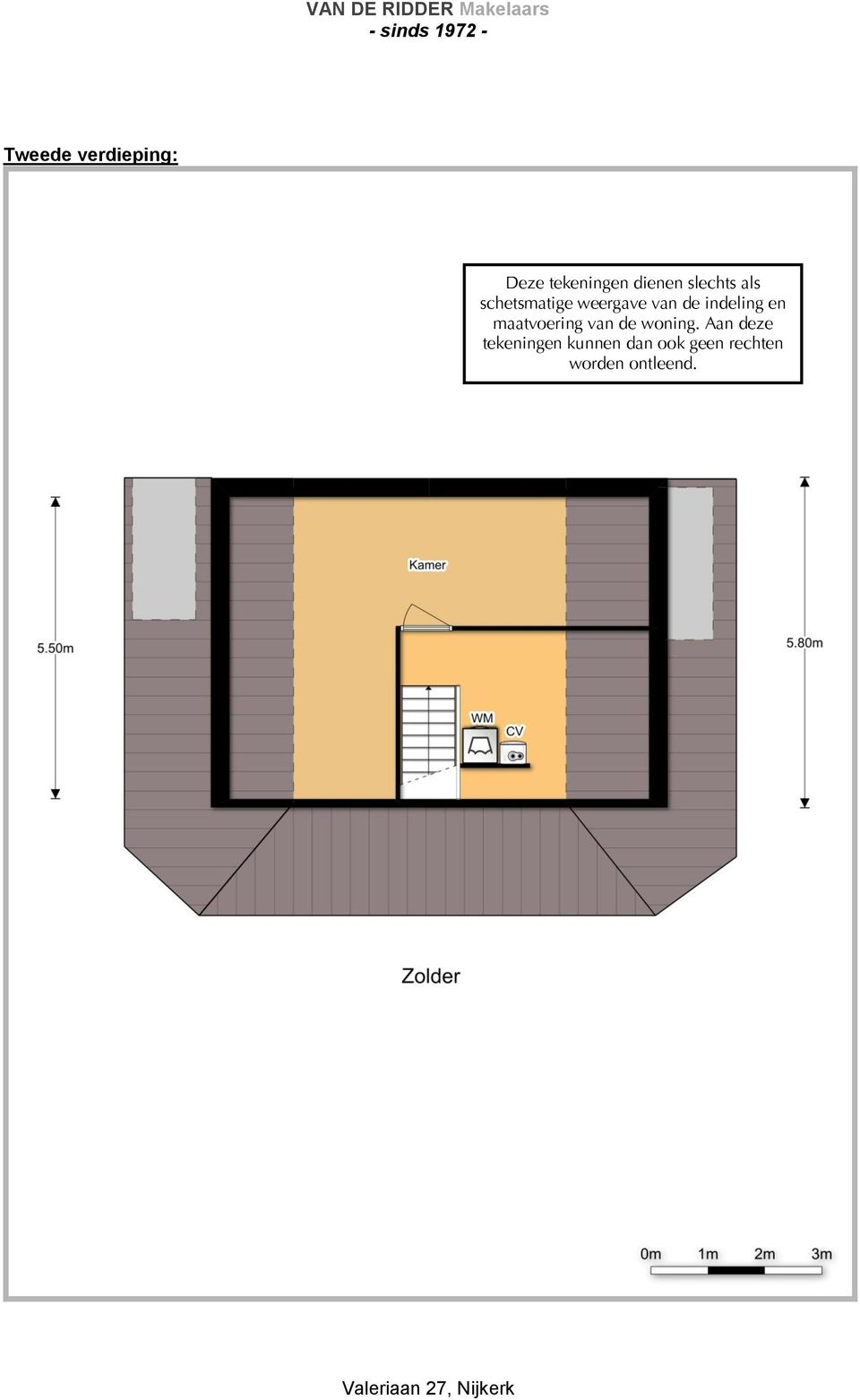 indeling en maatvoering van de woning.