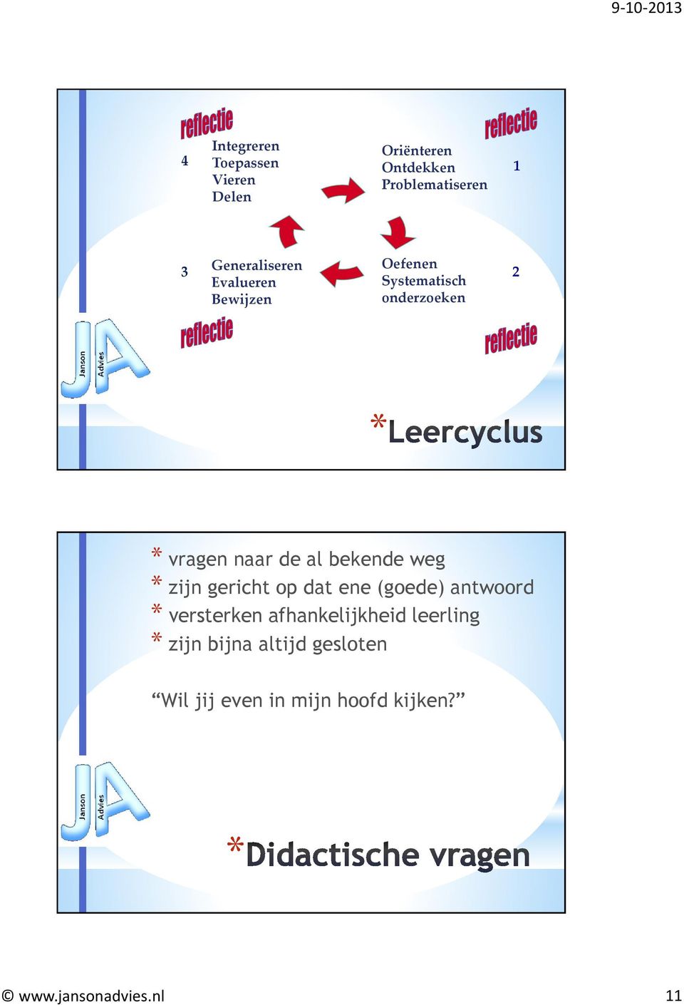 al bekende weg zijn gericht op dat ene (goede) antwoord versterken afhankelijkheid