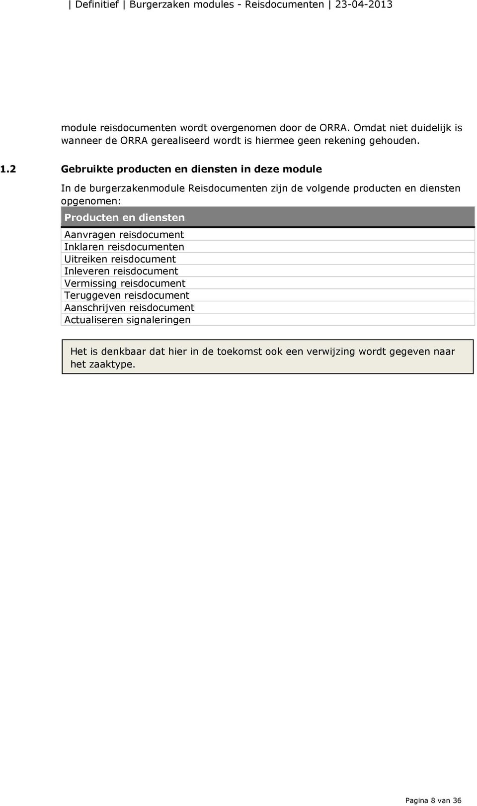 diensten Aanvragen reisdocument Inklaren reisdocumenten Uitreiken reisdocument Inleveren reisdocument Vermissing reisdocument Teruggeven reisdocument