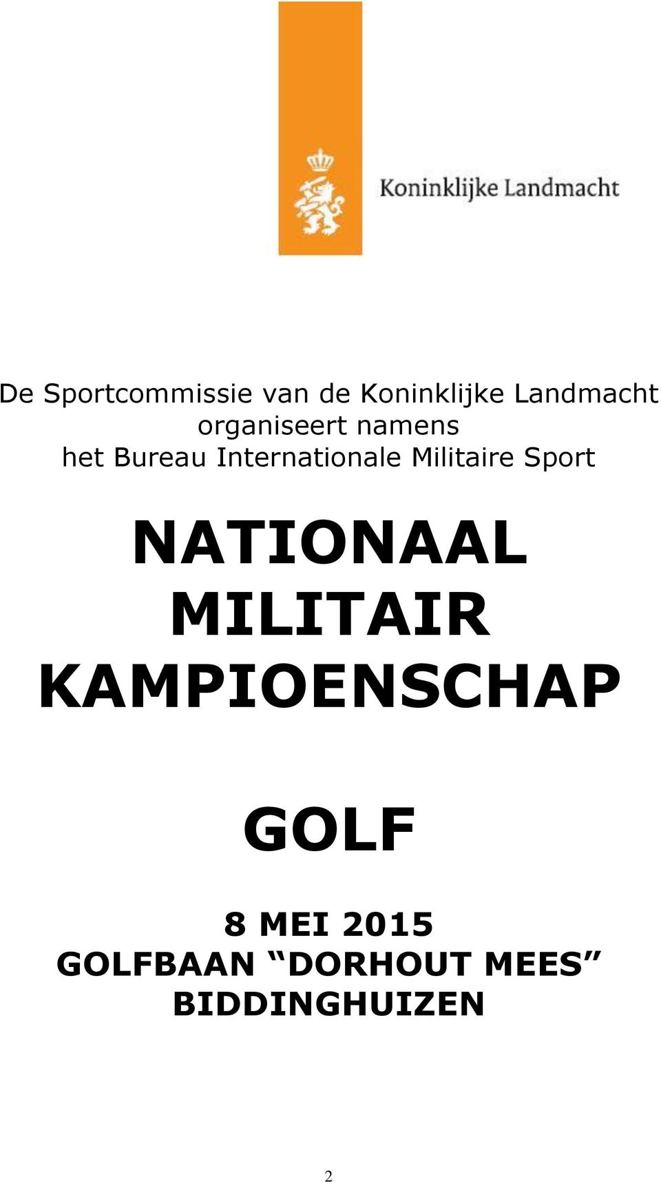 Militaire Sport NATIONAAL MILITAIR KAMPIOENSCHAP