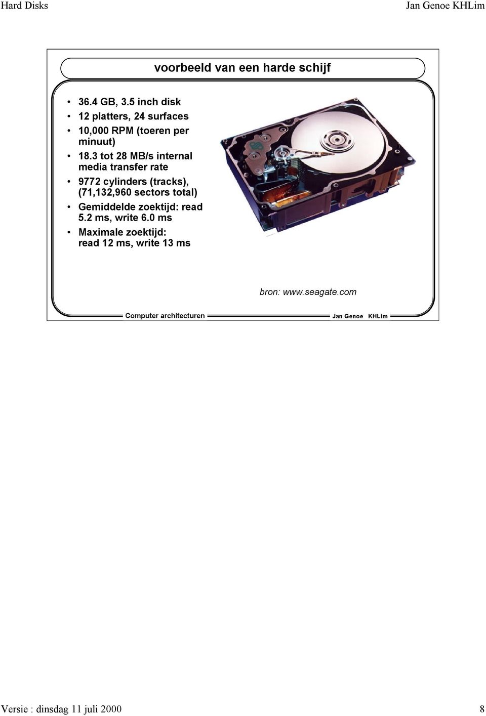 3 tot 28 MB/s internal media transfer rate 9772 cylinders (tracks), (71,132,960 sectors