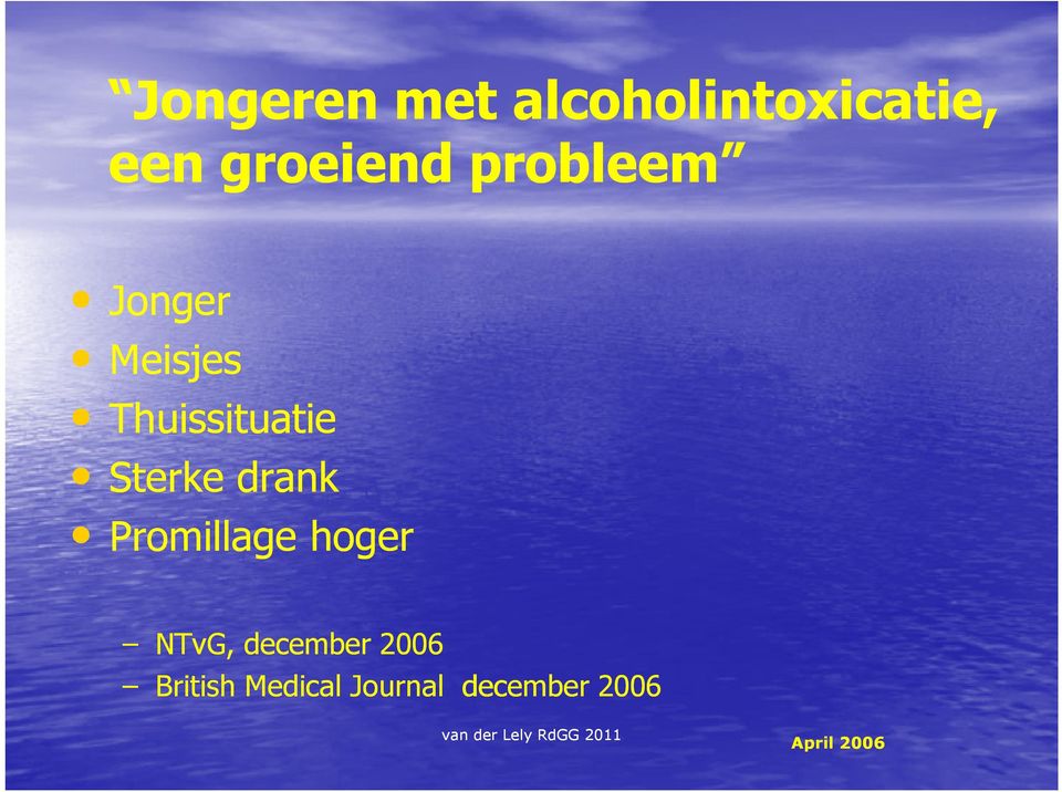 drank Promillage hoger NTvG, december 2006