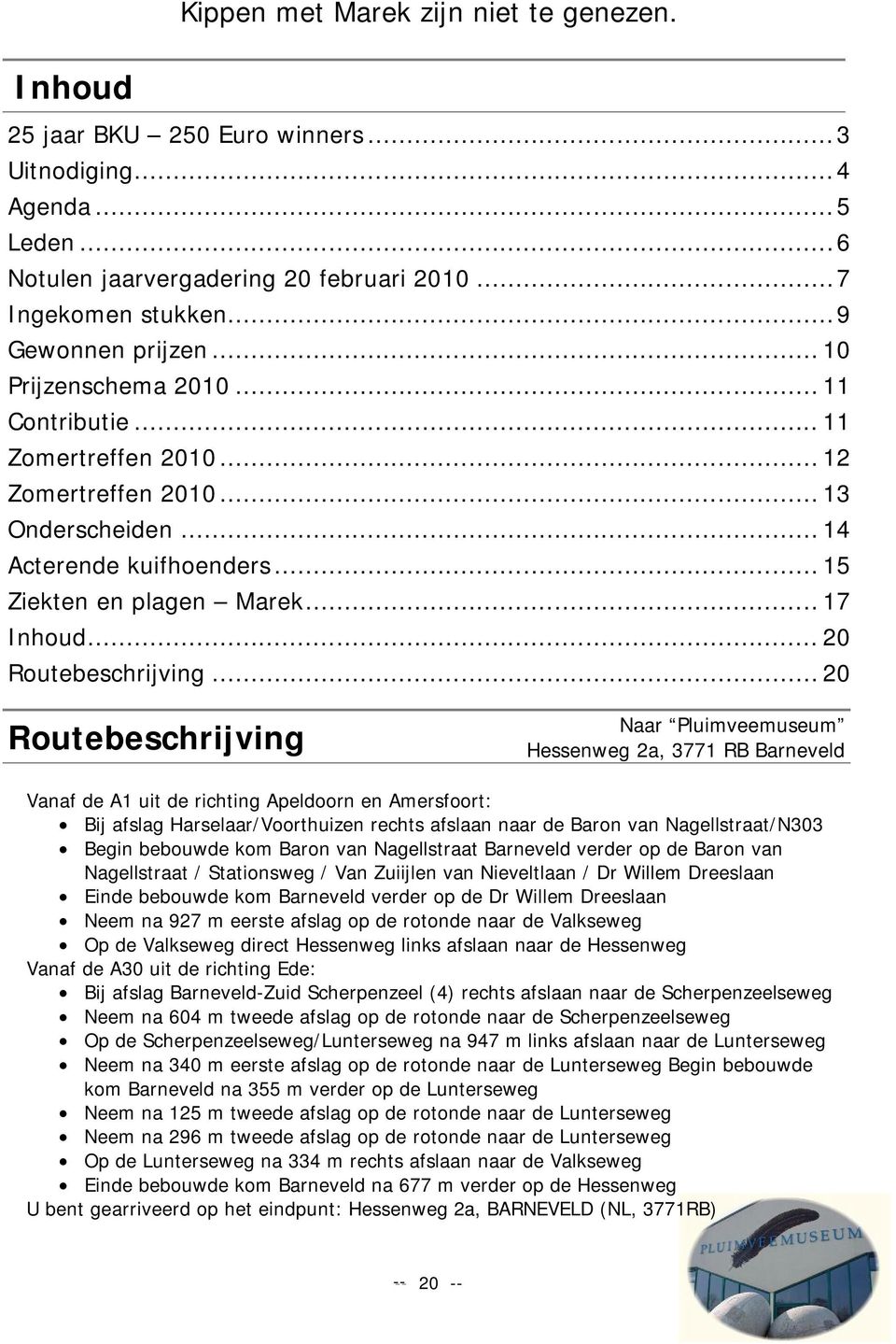 .. 20 Routebeschrijving.