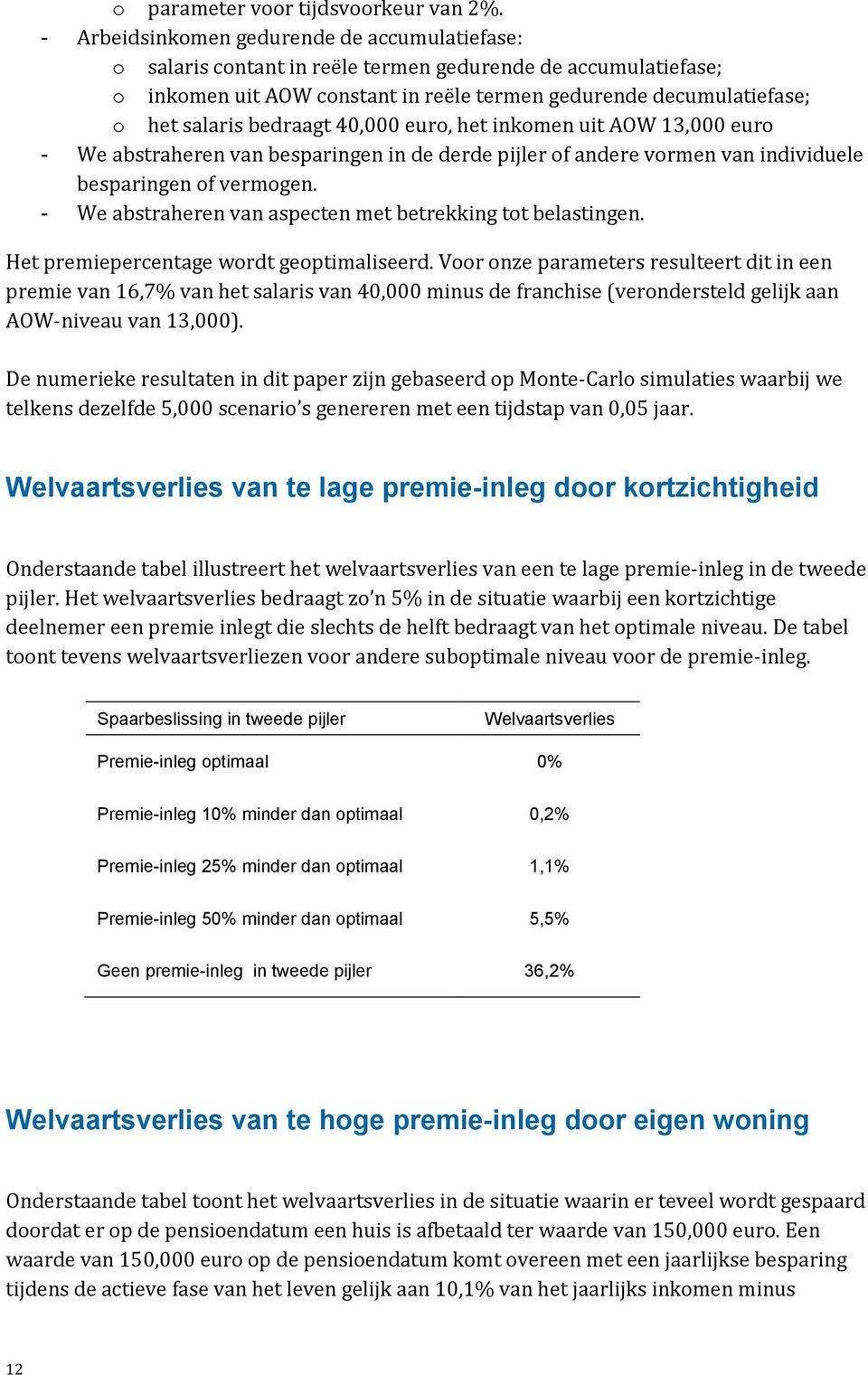 bedraagt 40,000 euro, het inkomen uit AOW 13,000 euro - We abstraheren van besparingen in de derde pijler of andere vormen van individuele besparingen of vermogen.