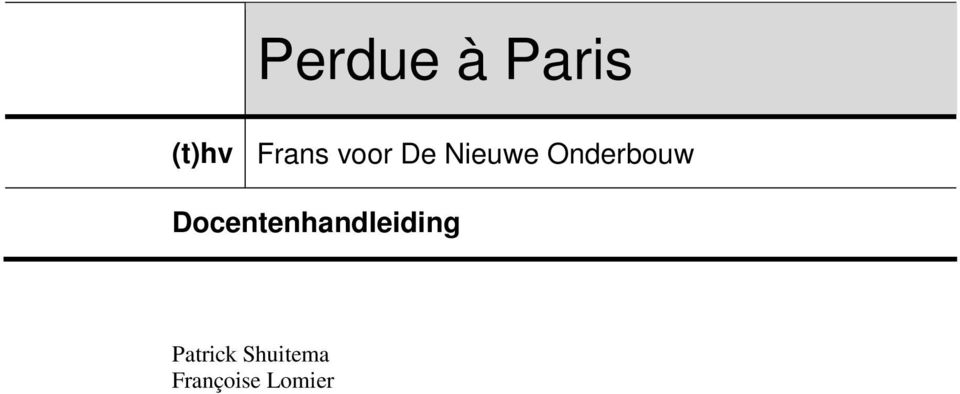 Docentenhandleiding