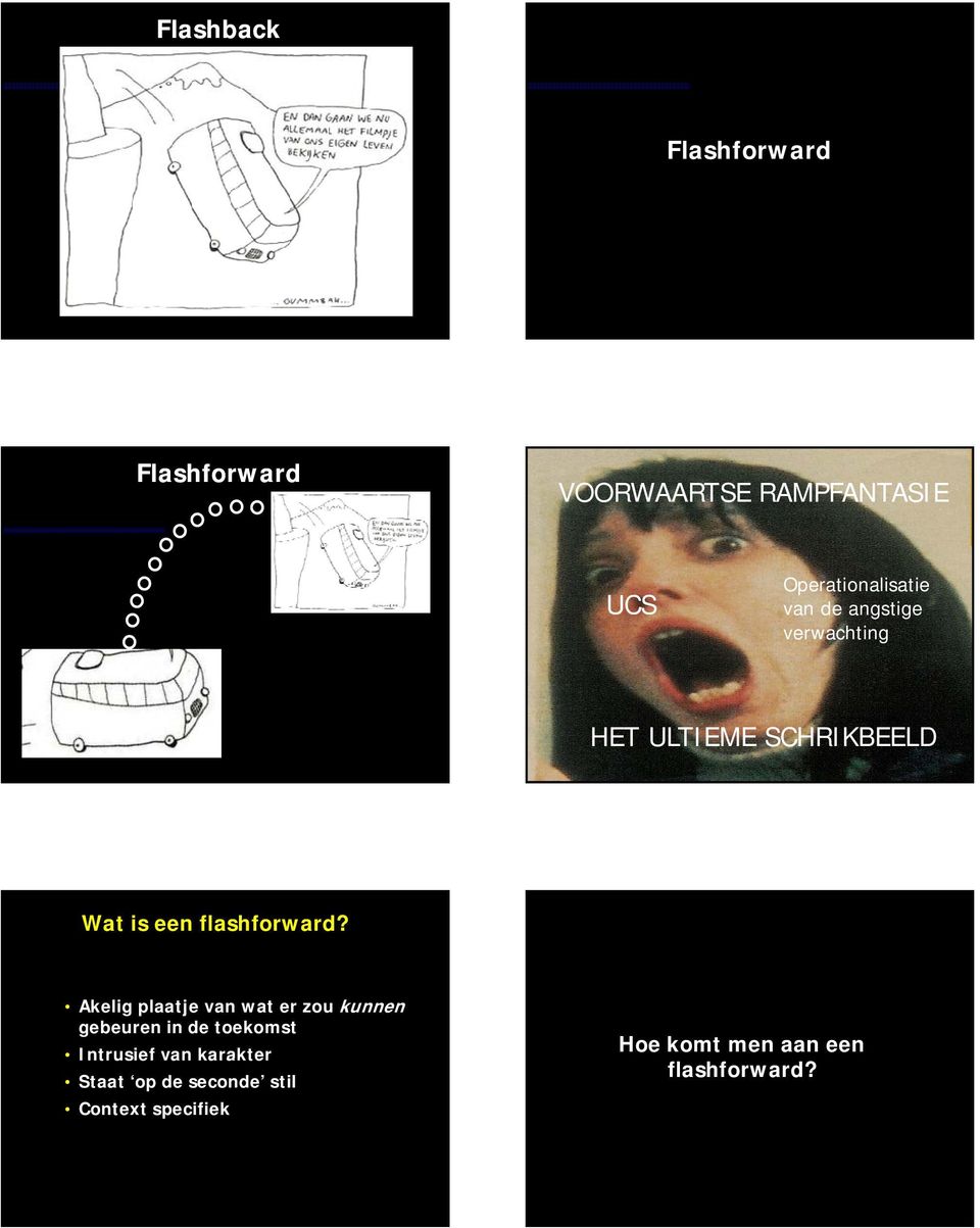 HET ULTIEME SCHRIKBEELD Wat is een flashforward?