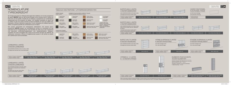 Les meubles modulaires en laqué mat ou brillant en gris et en blanc forment la base de GENTIS.