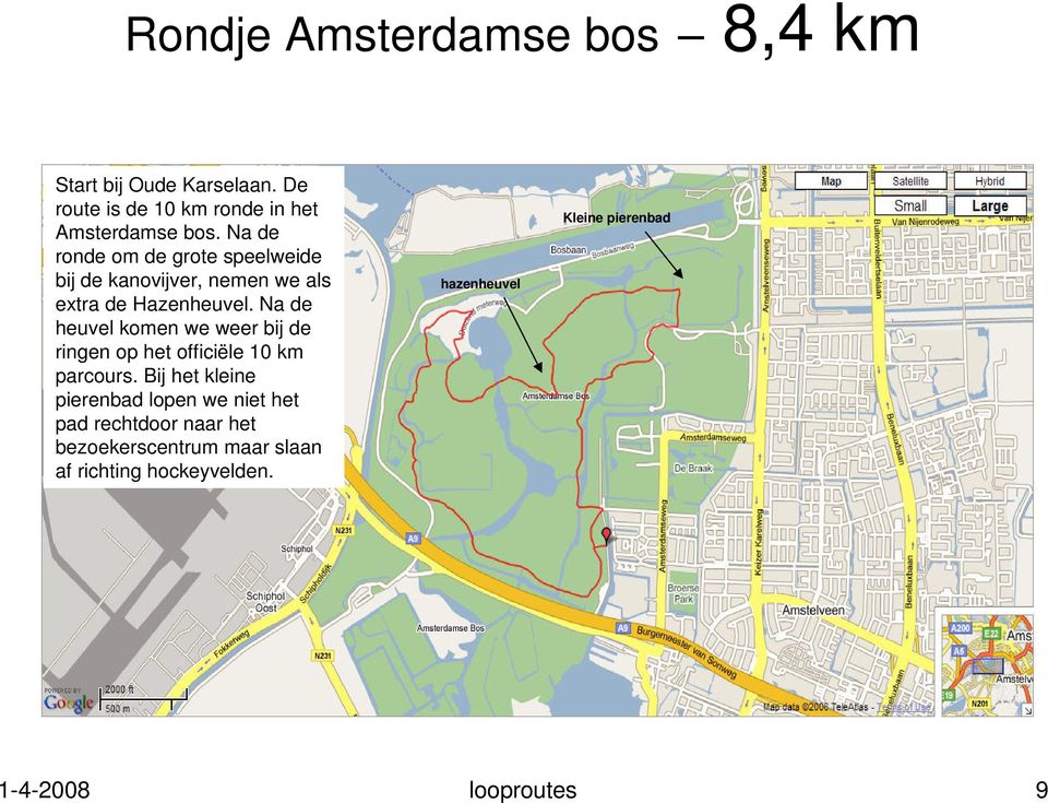 Na de heuvel komen we weer bij de ringen op het officiële 10 km parcours.