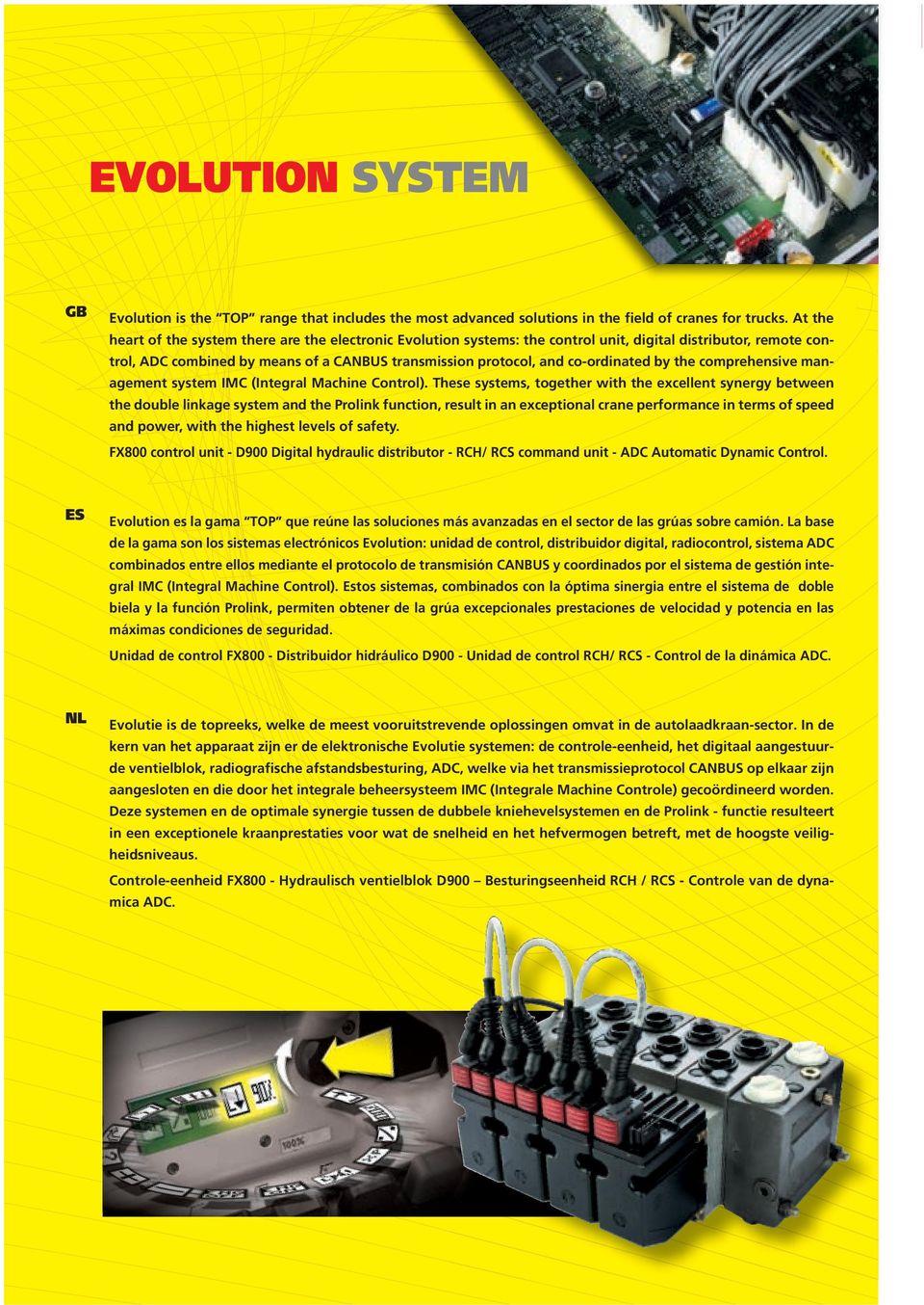 by the comprehensive management system IMC (Integral Machine Control).