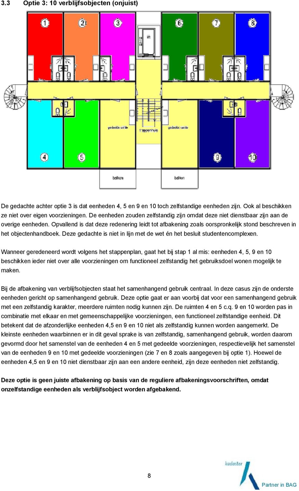 Opvallend is dat deze redenering leidt tot afbakening zoals oorspronkelijk stond beschreven in het objectenhandboek. Deze gedachte is niet in lijn met de wet én het besluit studentencomplexen.