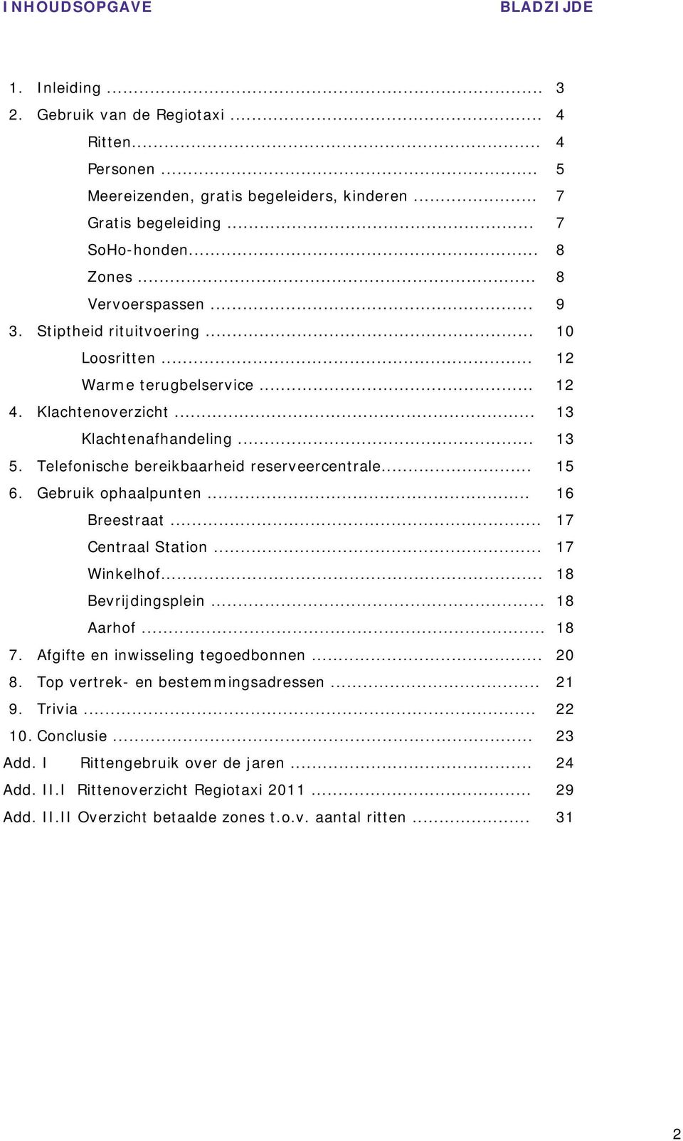 Telefonische bereikbaarheid reserveercentrale... 15 6. Gebruik ophaalpunten... 16 Breestraat... 17 Centraal Station... 17 Winkelhof... 18 Bevrijdingsplein... 18 Aarhof... 18 7.