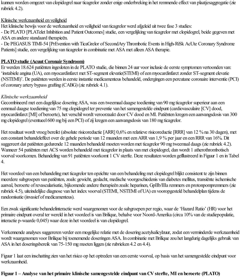 Outcomes] studie, een vergelijking van ticagrelor met clopidogrel, beide gegeven met ASA en andere standaard therapieën.