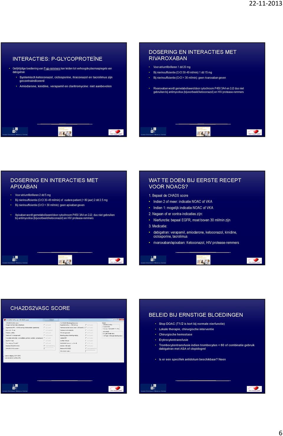 ml/min) 1 dd 15 mg Bij nierinsufficientie (CrCl < 30 ml/min): geen rivaroxaban geven Rivaroxaban wordt gemetaboliseerd door cytochroom P450 3A4 en 2J2 dus niet gebruiken bij antimycotica