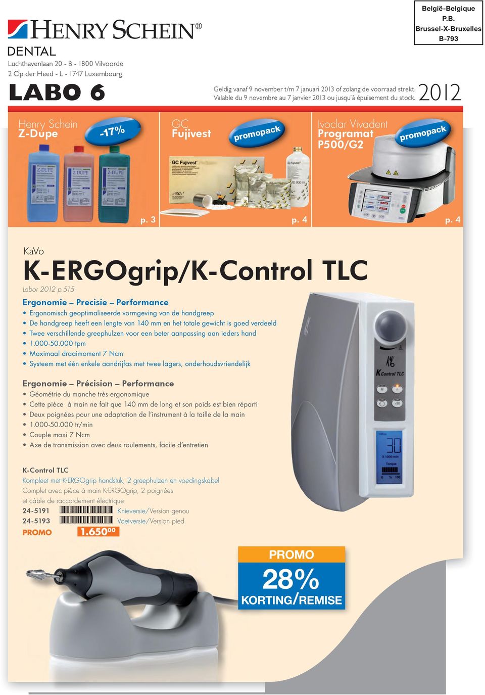 4 KaVo K-ERGOgrip/K-Control TLC Labor 2012 p.