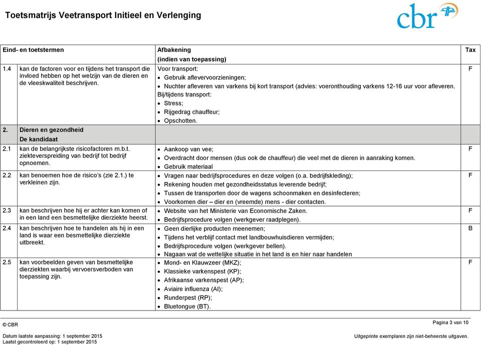 2.5 kan voorbeelden geven van besmettelijke dierziekten waarbij vervoersverboden van toepassing zijn.