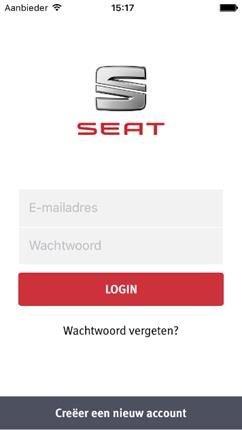 1. AANMELDEN De Mijn SEAT app staat in directe verbinding met jouw SEAT. Voordat je gebruik kunt maken van de Mijn SEAT app meld je je eerst aan. 1.