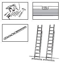 Onderdelen De volgende onderdelen zijn bijgeleverd: 1) gebruiksaanwijzing 2) standaard montagemiddelen 3) slingerstang (optioneel)* 4) afstelstift voor motor (optioneel)** 5) schakelaar (optioneel)**