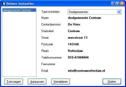 Het type gebruiker bepaalt de rechten van een gebruiker: Normaal; de gebruiker kan bedrijven toevoegen, bewerken en aanpassen.