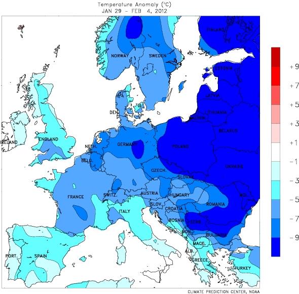 De Bilt, 2012 Ecofys Europe Temperature Anomaly JAN 29 - FEB 4 by NOAA/National Weather Service National Centers for Environmental