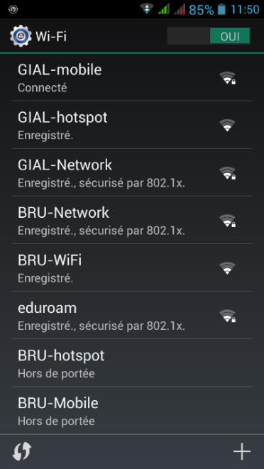 BRU-Network Wi-fi Brief User Guide Page 5 Selecteer het netwerk Een configuratiescherm opent zich.