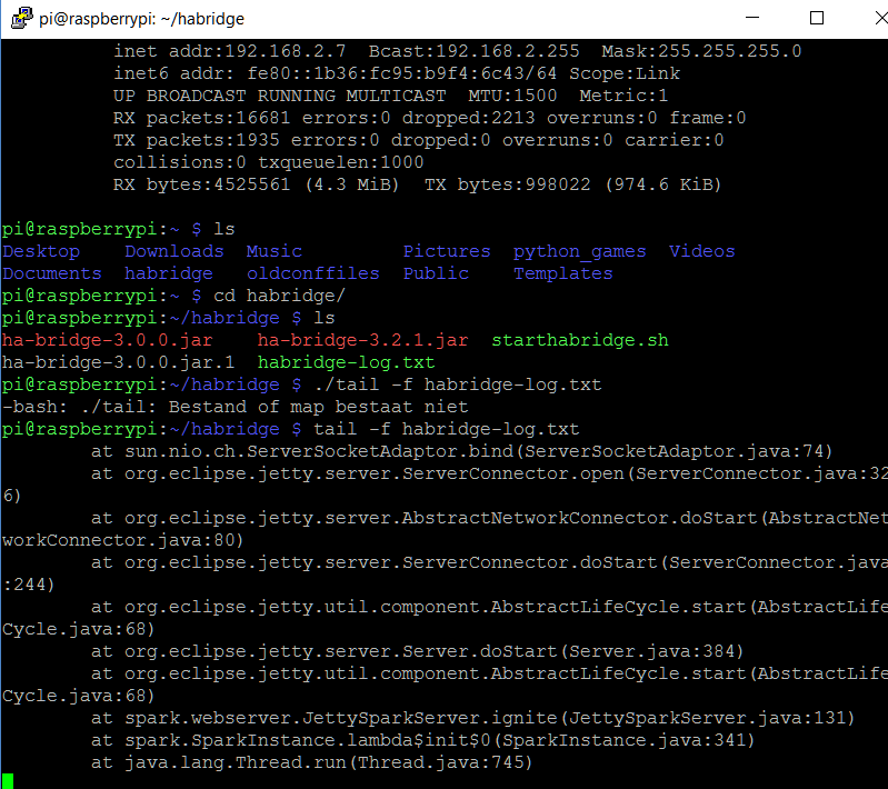 Instaleren HA-bridge install java De laatste versie van Raspbian hebben java geïnstaleerd, maar toch hier het commando.