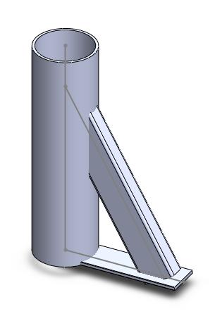 Geef als naam: base.sldprt. 19 Klik in de CommandManager op Weldments, en vervolgens op Trim/Extend.