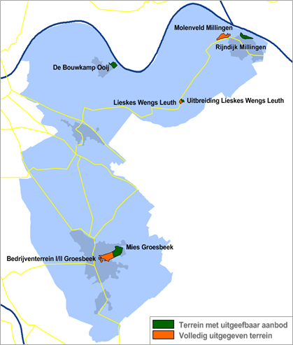 C Bedrijfsomgeving I Werklocaties Bedrijventerrein: nog 3,5 ha beschikbaar, waarvan 1,7 ha direct: De Bouwkamp 0,3 ha Lieskes Wengs 0,8 ha Mies 0,6 ha Deel bedrijventerreinen is verouderd