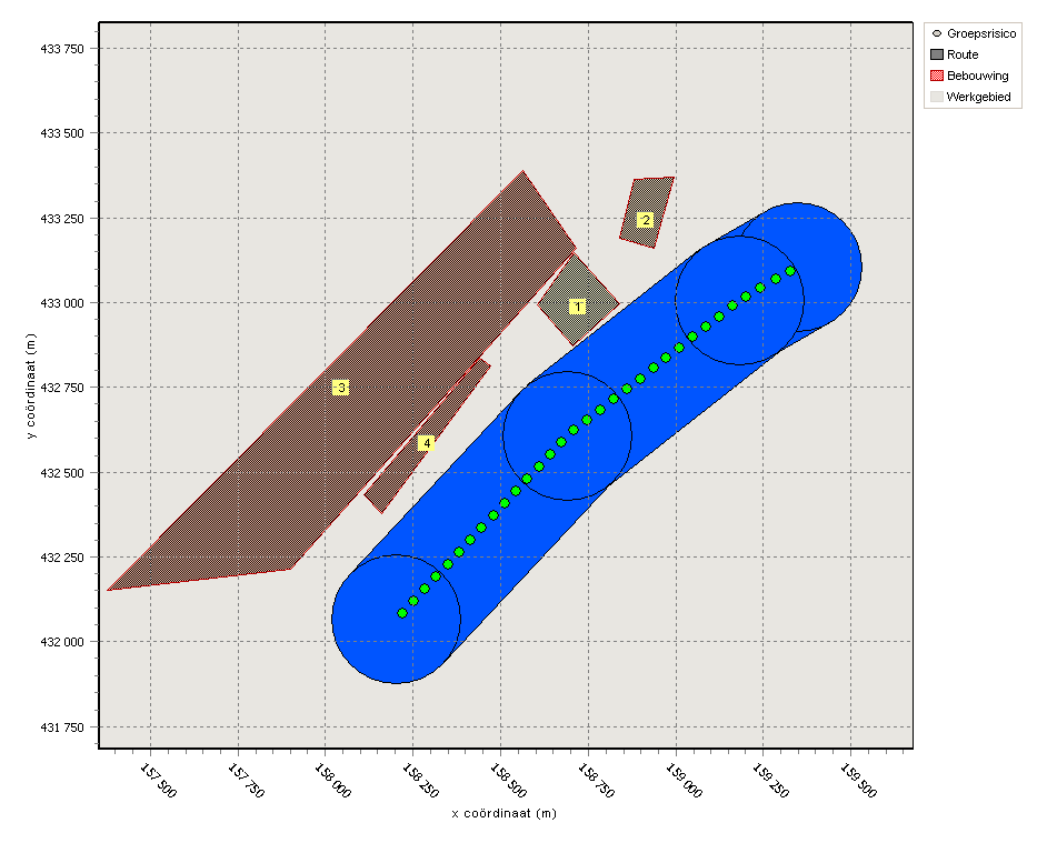 Externe veiligheid bestemmingsplan Binnenstad Tiel 13 Figuur 5. Geografische weergave berekeningsgebied Waal 4.2.