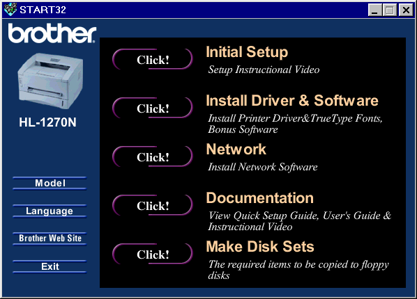 Stap 2 BRAdmin32 installeren: Configuratiehulpprogramma (alleen voor Windows 95/98/NT 4.