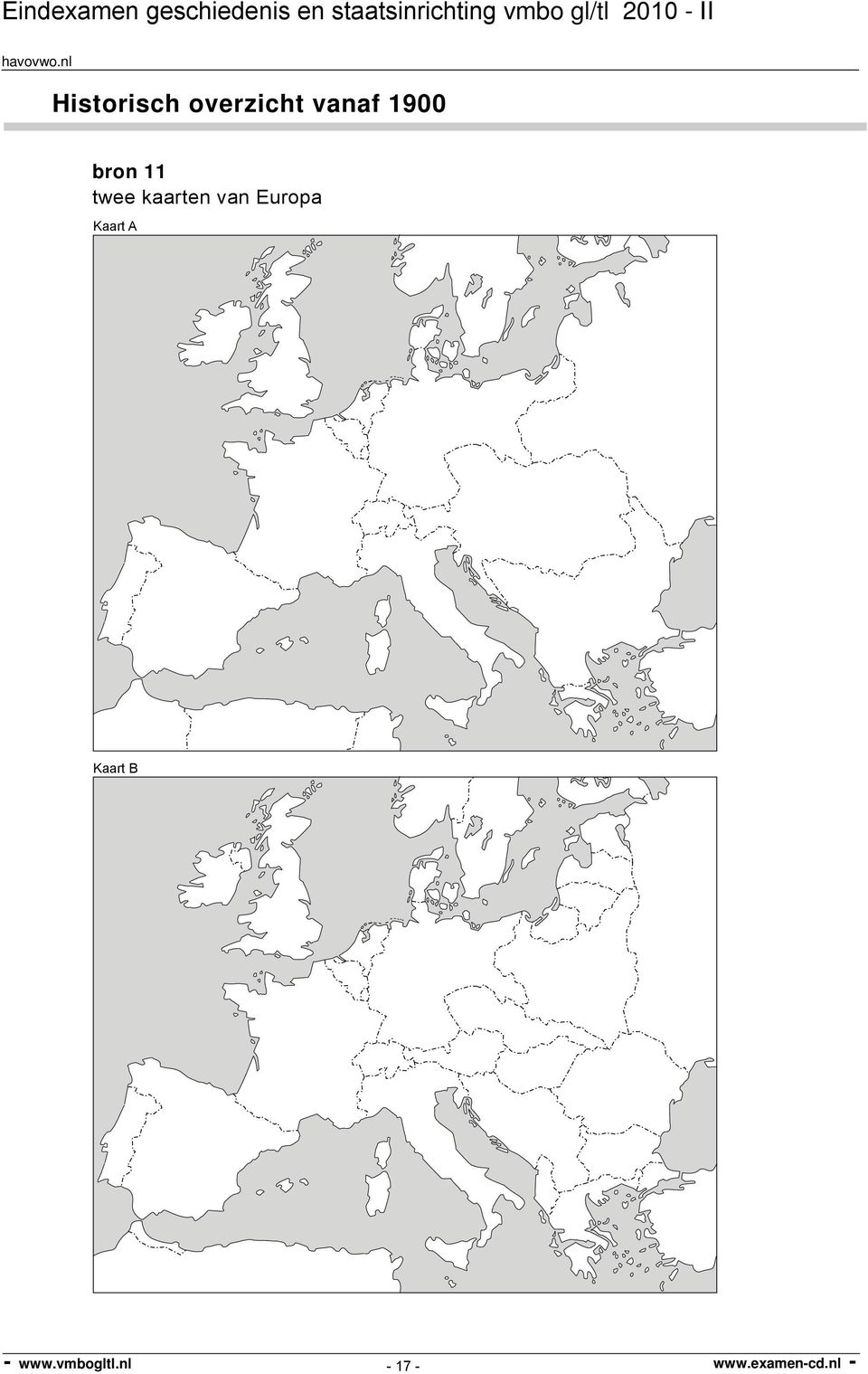 twee kaarten van