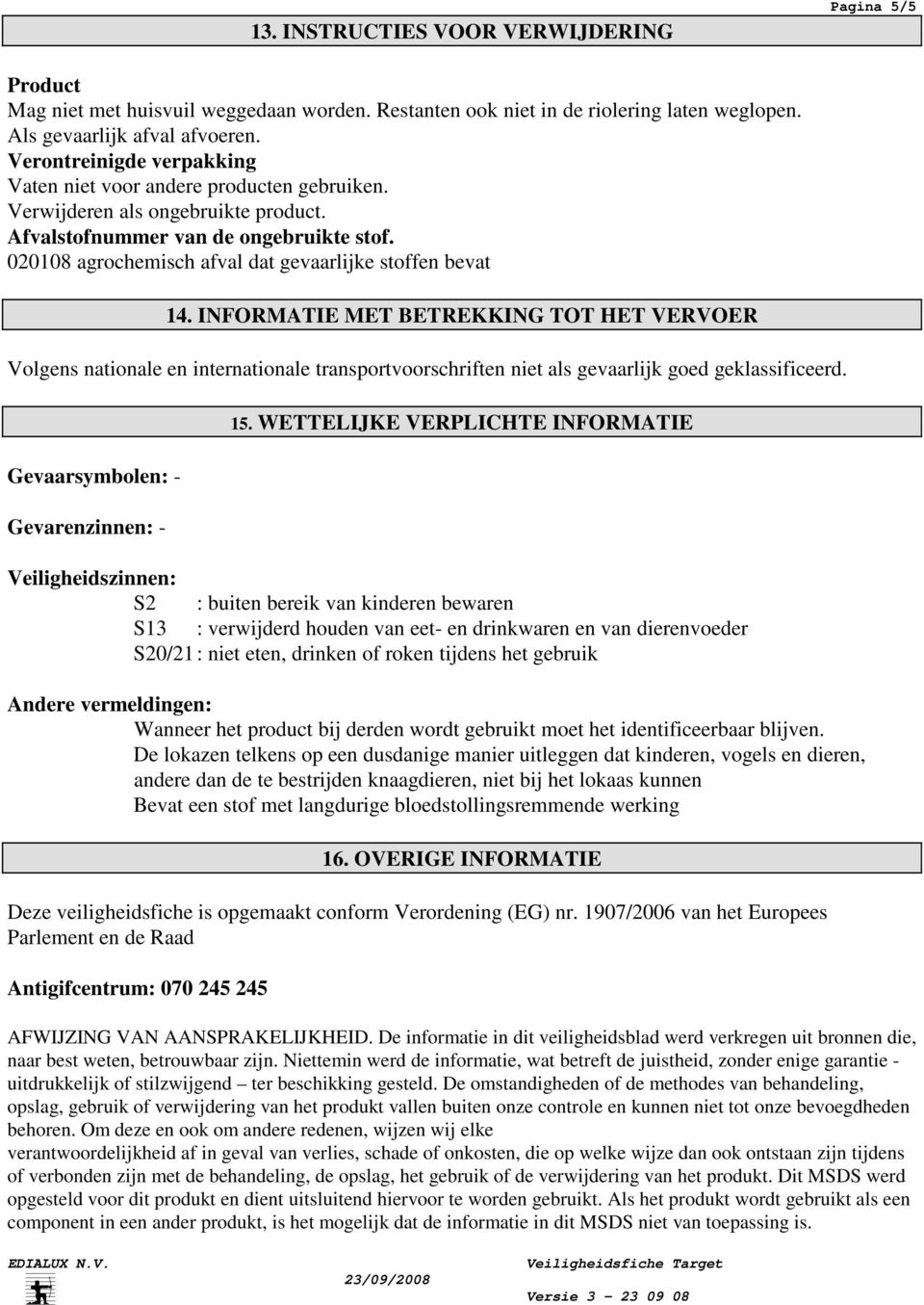 020108 agrochemisch afval dat gevaarlijke stoffen bevat 14.