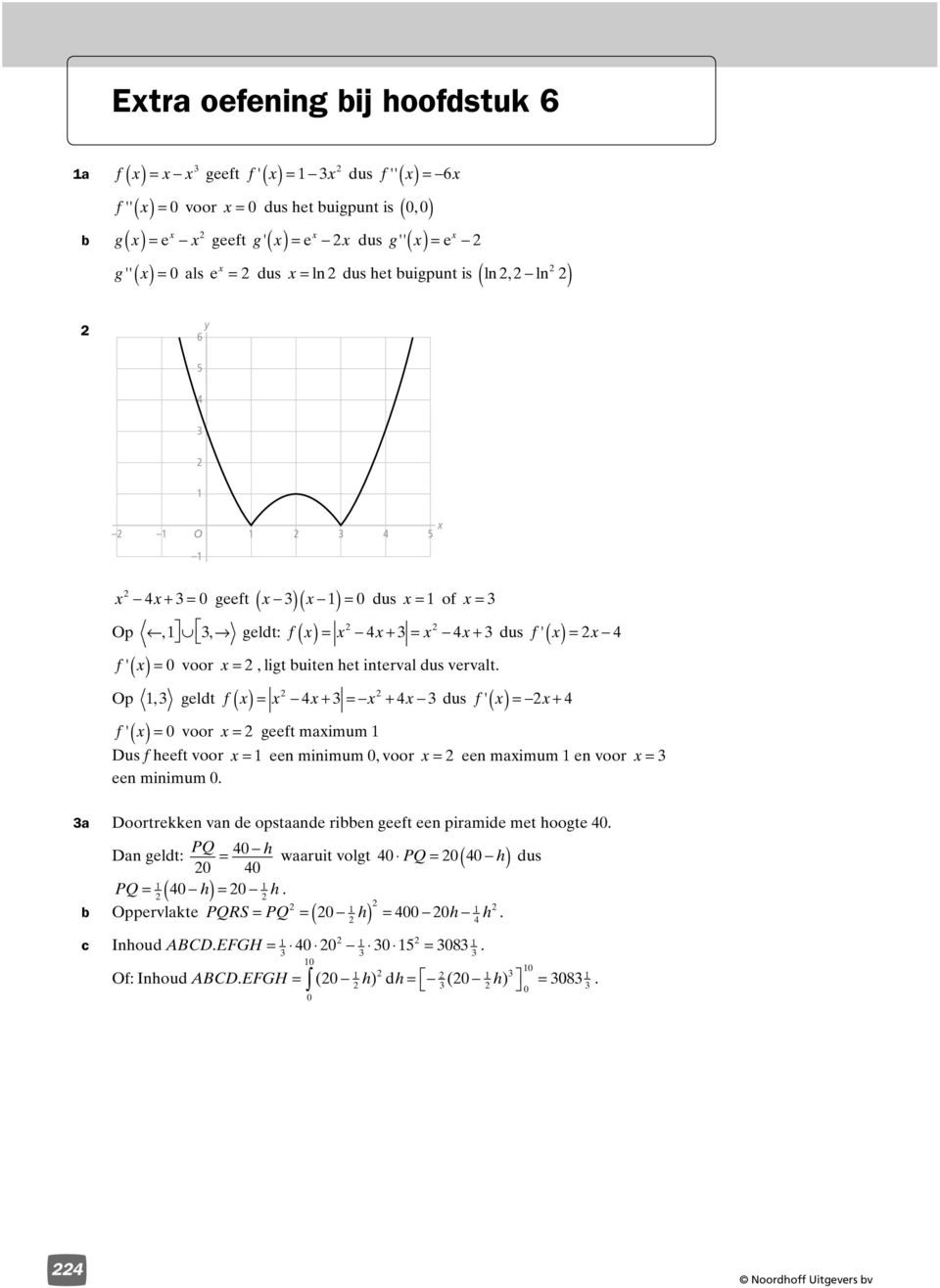 , gl f = + = + dus f ' = + ' = voor = gft maimum Op f Op f dus f Dus f hft voor = n minimum, voor = n maimum n voor = n minimum.